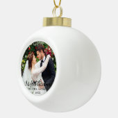 Boule En Céramique Notre première photo de Mariage de Noël (Droite)