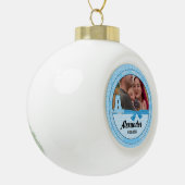 Boule En Céramique Nouvelle Grandparents Blue Gingham (Gauche)