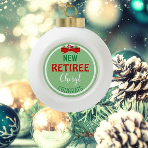 Boule En Céramique Nouvelle Retraite fête de Noël personnalisée
