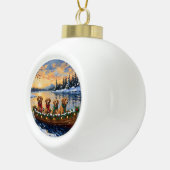 Boule En Céramique Nova Scotia Duck Tolling Retriever Christmas Boat (Droite)