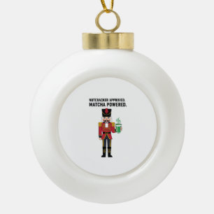 Boule En Céramique Nutcracker Approuvé Matcha Powered Noël
