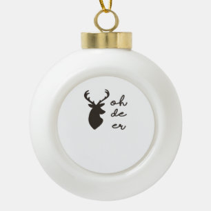 Boule En Céramique Oh Cerf Style Graphique Moderne