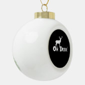 Boule En Céramique Oh Cerf Style Graphique Propre (Gauche)