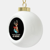 Boule En Céramique Oh Deer Christmas Is Here Skateboarding Deer Graph (Droite)