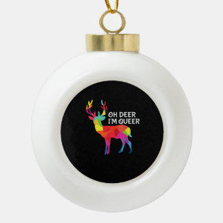 Boule En Céramique Oh Deer Queer Funny Pun LGBT Pride Design