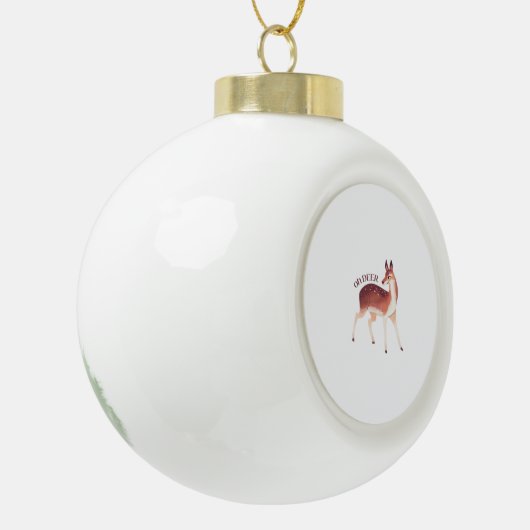 Boule En Céramique Oh Deer Whimsical Creative Design (Gauche)