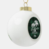 Boule En Céramique Orlando Florida Palm Tree Green Plaid (Gauche)