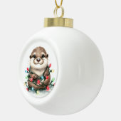 Boule En Céramique Otter de Noël (Droite)
