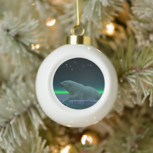 Boule En Céramique Ours polaire à bord de glace