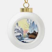 Boule En Céramique Ours Polaires, Walrus Et Phoques (Devant)