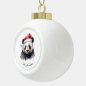 Boule En Céramique Panda de Noël, personnalisable (Droite)