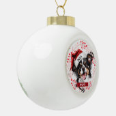 Boule En Céramique Papillon Chien dans l'ornement de Noël de Noël de (Gauche)