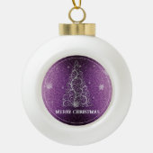 Boule En Céramique Parties scintillant d'arbre de Noël et flocons de (Devant)