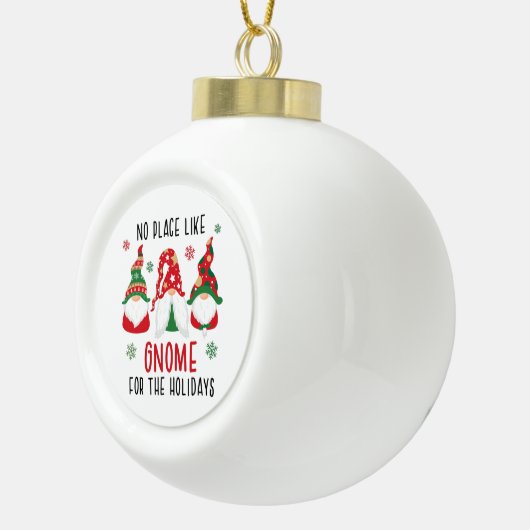 Boule En Céramique Pas D'Endroit Comme Gnome Pour Les Fêtes Noël (Droite)