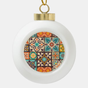 Boule En Céramique Patchwork coloré Islam Motifs Carrelage
