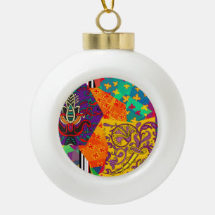 Boule En Céramique Patchwork indien turc festier Mandala