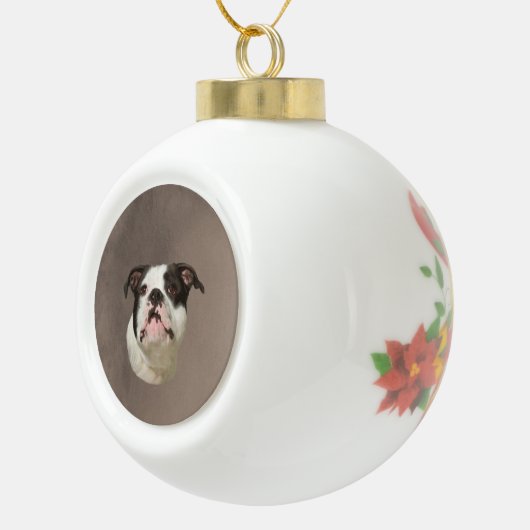 Boule En Céramique Peinture couleur d'eau Bulldog (Droite)