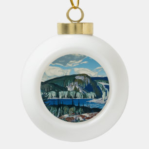 Boule En Céramique Peinture du parc provincial Algonquin par AJ Casso