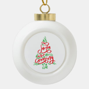 Boule En Céramique père Noël arrive