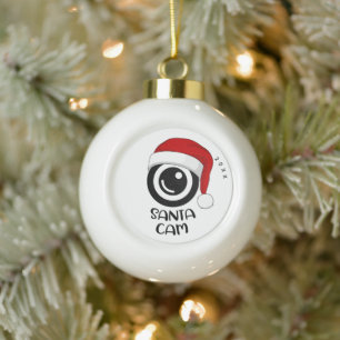 Boule En Céramique Père Noël Cam Ornament - Cadeau en céramique perso