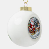 Boule En Céramique Père Noël Grand Sleigh Ride" - Noël classique (Gauche)