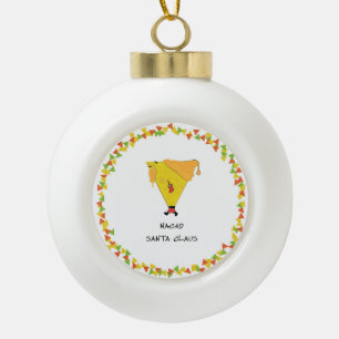 Boule En Céramique Père Noël Nacho avec chips