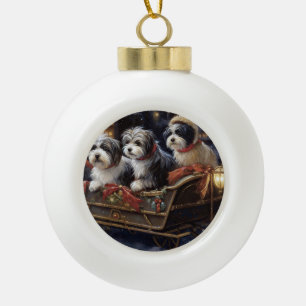 Boule En Céramique Période de fêtes de Noël Havaneois