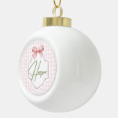 Boule En Céramique Personalisé Harper Baby Girl Nursery Bow&En vichy (Droite)