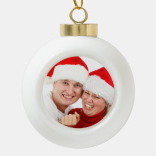 Boule En Céramique Personalized Photograph Ceramic Ball Ornament