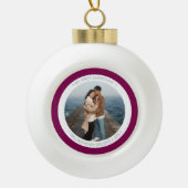 Boule En Céramique Personalized Snowflake Framed Ornament (Devant)