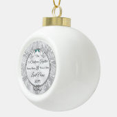 Boule En Céramique Personnalisé Notre, 1er Noël Ensemble Ornament (Droite)