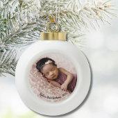 Boule En Céramique Photo Baby First Christmas