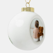 Boule En Céramique Photo de bébé personnalisée Mon premier script d'o (Gauche)