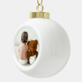 Boule En Céramique Photo de bébé personnalisée Mon premier script d'o (Droite)