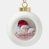 Boule En Céramique Photo Grand-parents First Christmas Black Script (Devant)