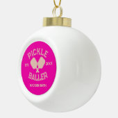Boule En Céramique Pickle Baller Pickleball Collegiate Typographie (Droite)