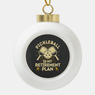 Boule En Céramique Pickleball Drôle Mon Plan De Retraite Vintage
