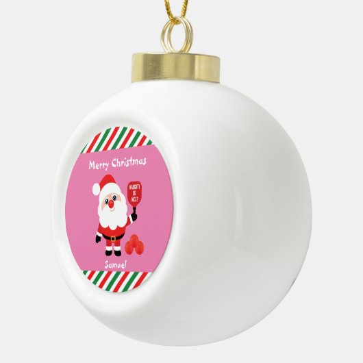 Boule En Céramique Pickleball 🎅 Père Noël Ceramic Ball Christmas Orn (Droite)