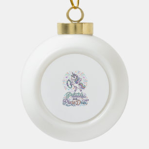 Boule En Céramique Pilates de licorne et poussière de fée sur fond bl