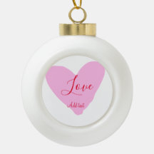 Pink heart love happy Valentine's day text red nam