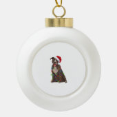 Boule En Céramique Pittie Pitbull feux de Noël Noël Noël Amoureux des (Devant)