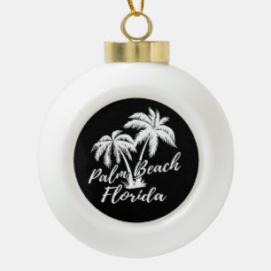 Boule En Céramique Plage de Palm Beach Floride Palm Trees Beach