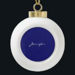 Boule En Céramique Plaine Bleue Moderne Unique<br><div class="desc">Vous pouvez facilement remplacer toutes les informations qu'il contient par vos propres informations. Tout ce que vous avez à faire pour cela est d'utiliser les liens de personnalisation sur la droite.</div>