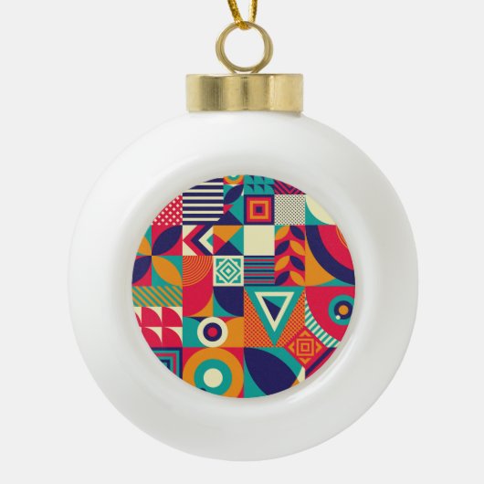 Boule En Céramique Pop formes géométriques abstraites, motif transpar (Devant)