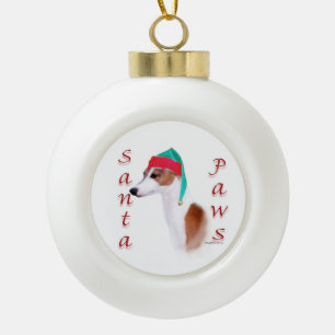 Boule En Céramique Porte - clé italien Greyhound Père Noël Paws