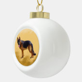 Boule En Céramique Portrait d'aquarelle de chien berger allemand (Droite)