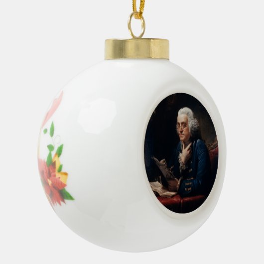 Boule En Céramique Portrait de pouce, Benjamin Franklin Père fondateu (Gauche)