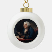 Boule En Céramique Portrait de pouce, Benjamin Franklin Père fondateu (Devant)