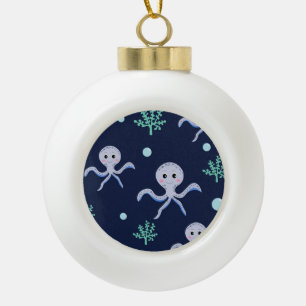 Boule En Céramique Poulpe sous le motif pour enfants de la mer