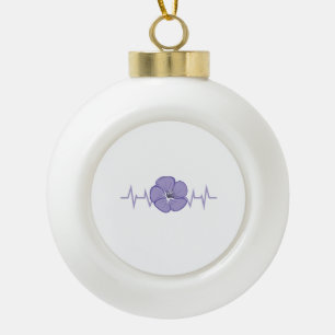 Boule En Céramique Pouls de fleur violette